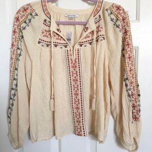 American Eagle Outfitters Boho Bell Sleeve Blouse